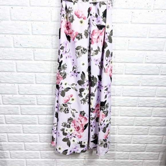 FRENCH CONNECTION Amoise Crepe Lavender Frost Floral Maxi Wrap Dress - Picture 10 of 10